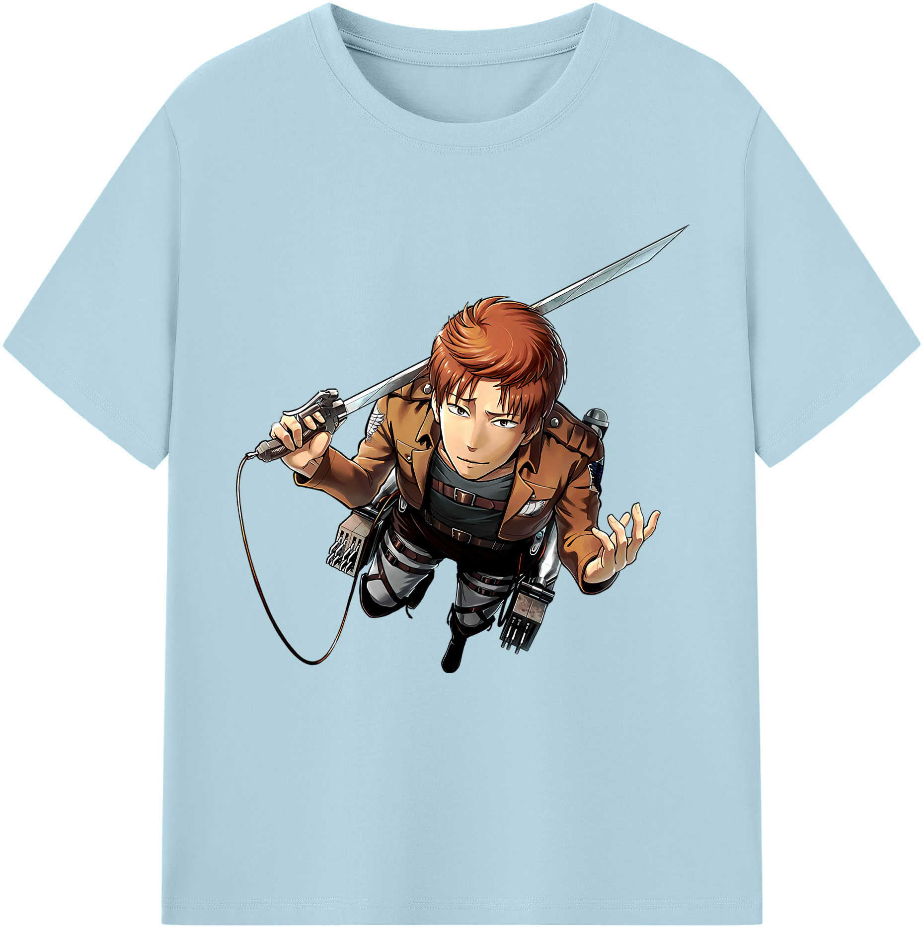 （画像用） 進撃の巨人 Attack on Titan 綿100％半袖Tシャツ（フロントプリント）
